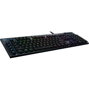 Logitech G G813 游戏键盘 - 电缆 连接 - USB 接口 - 英文 - 黑 - 机械 按键开关 - G 键, 可调亮度, 轮廓, 游戏模式, 多媒体, 音量控制 热键 - PC, Mac