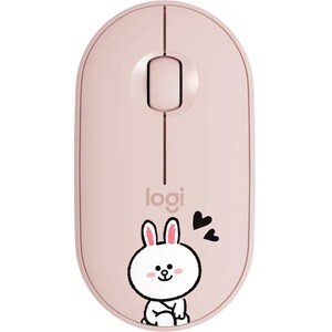 Logitech LINE FRIENDS 鼠标 - 蓝牙/射频 - USB - 光学 - 3 按钮 - 无线 - 2.40 GHz - 1000 dpi