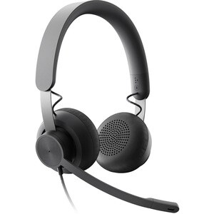 Logitech Zone 有线 头戴式 立体声 耳机 - 双声道 - 耳罩 - 32 欧姆 - 20 Hz 到 16 kHz - 单向, 全向, 降噪 麦克风 - C型 USB