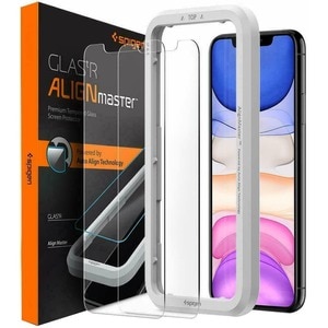 Spigen GLAS.tR Align Master 9H Tempered Glass, Polyethylene Terephthalate (PET) Screen Protector - Crystal Clear - 2 Pack 