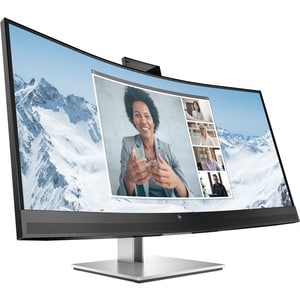 HP E34m G4 34" Class Webcam WQHD Curved Screen LCD Monitor - 21:9 - Black - 34" Viewable - Vertical Alignment (VA) - LED B