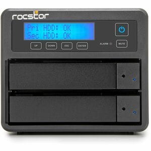 Rocstor Rocpro U33 USB Type-C Desktop RAID Storage - Rocstor Rocpro U33 Professional Desktop RAID -20TB (2x10TB) HDD Insta