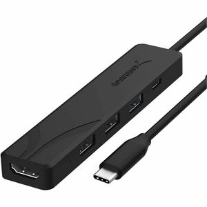 Sabrent Multi-Port USB Type-C Hub - for Keyboard, Mouse, Flash Drive, Printer, HDTV, Monitor, Projector, Notebook, Desktop