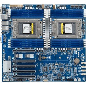 Gigabyte MZ72-HB0 Server Motherboard - AMD Chipset - Socket SP3 - 128 GB DDR4 SDRAM Maximum RAM - RDIMM, LRDIMM, DIMM - 16