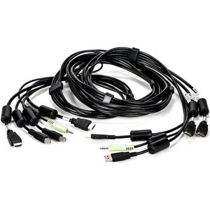 Vertiv AVOCENT 3.05 m Cabo KVM - 1 - Cable for Teclado/Rato, Coluna, Interruptor KVM, Dispositivo de áudio - Primeira extr