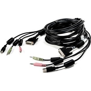 Vertiv AVOCENT 3.05 m Cabo KVM - Cable for Teclado/Rato, Interruptor KVM, Dispositivo de áudio