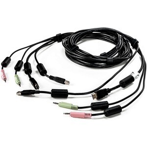 Vertiv AVOCENT 3.05 m Cabo KVM - Cable for Comutador, Teclado/Rato, Dispositivo áudio/vídeo - Primeira extremidade: USB, Á