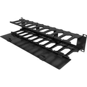 VERTIV Roteamento de cabo - Preto - 1 Pack Pack - Painel de gestão de cabos - 2U Rack Height x 19" Panel Width - Metal