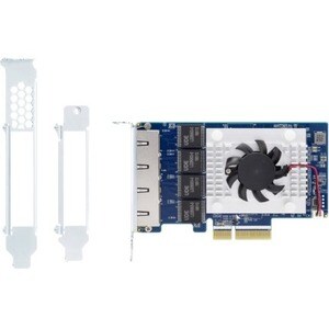 QNAP QXG-5G4T-111C Cabo Ethernet 5 Gigabit para Dispositivo de armazenamento NAS - 5GBase-T - Cartão Plug-in - PCI Express