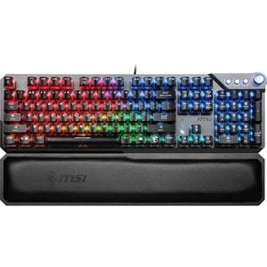 MSI Vigor GK71 Sonic Gaming Keyboard - Cable Connectivity - USB 2.0 Interface - RGB LED - 104 Key(s) - Rugged - Gaming Con