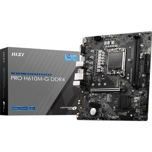 MSI H610M-G DDR4 Desktop Motherboard - Intel H610 Chipset - Socket LGA-1700 - Micro ATX - Pentium Gold, Celeron, Core i5, 