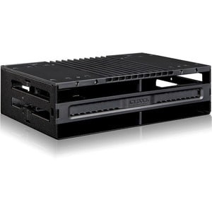 Icy Dock FlexiDOCK MB024SP-B Drive Enclosure 12Gb/s SAS, SATA/600 - Serial ATA/600 Host Interface External - Black - Hot S