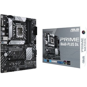 Asus Prime B660-PLUS D4 Desktop Motherboard - Intel B660 Chipset - Socket LGA-1700 - Intel Optane Memory Ready - ATX - Pen