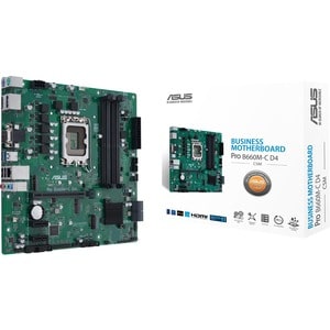 Asus B660M-C D4-CSM Desktop Motherboard - Intel B660 Chipset - Socket LGA-1700 - Intel Optane Memory Ready - Micro ATX - P