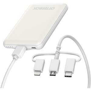 OtterBox Power Bank - Branco - 5000 mAh - 3 A - 5 V DC Output - 5 V Input - Branco
