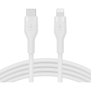 BELKIN BOOST CHARGE LIGHTNING TO USB-C SILICONE CABLE 1M WHITE