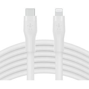 BELKIN BOOST CHARGE LIGHTNING TO USB-C SILICONE CABLE 2M WHITE