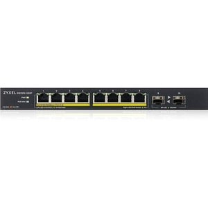 ZYXEL GS1100 GS1100-10HP 8 Ports Ethernet Switch - Gigabit Ethernet - 1000Base-T, 1000Base-X, 10Base-T, 100Base-TX - 2 Lay