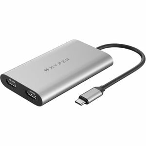 Hyper Dual 4K HDMI Adapter for M1/M2 MacBook - for Notebook, Desktop PC - USB Type C - 2 Displays Supported - 4K - 3840 x 
