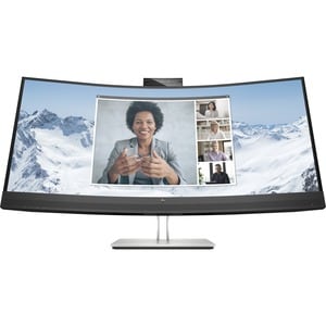 HP E34m G4 34" Class Webcam WQHD Curved Screen LCD Monitor - 21:9 - 34" Viewable - Vertical Alignment (VA) - LED Backlight