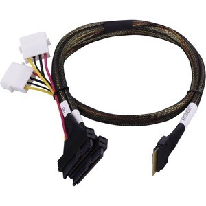Câble pour transfert de données Microchip - 80 cm SlimSAS/U.3 - pour Adaptateur RAID, Adaptateur de bus hôte - 2e bout: 4 