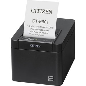 Citizen CT-E601 Desktop, Industrial Direct Thermal Printer - Monochrome - Receipt Print - USB - USB Host - Bluetooth - Wit
