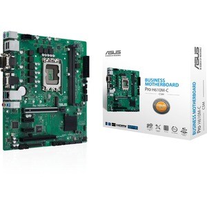 Schede madri desktop Asus H610M-C-CSM - Intel H610 Chipset - Presa LGA-1700 - Micro ATX - Pentium Gold, Celeron, Core i5, 