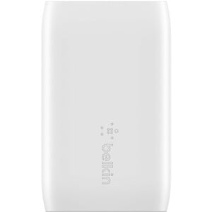 Belkin BoostCharge Dual Wall Charger with PPS + USB-C Cable with Lightning Connector - Power Adapter - 37 W - White