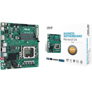 Asus H610T D4-CSM Desktop Motherboard - Intel H610 Chipset - Socket LGA-1700 - Intel Optane Memory Ready - Mini ITX - Pent