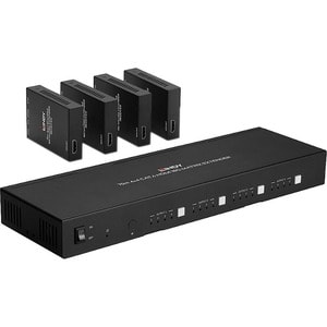 LINDY Video-Extender-Transmitter/Receiver - Verkabelt - 1 Eingabegerät - 1 Ausgabegerät - 70 m Reichweite - 8 x Netzwerk (