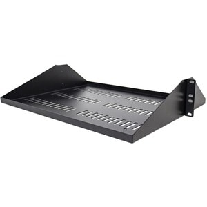 StarTech.com 2U Vented Server Rack Shelf - Center Mount Fixed 14" Deep Cantilever Rackmount Tray for 19" Data/AV/Network w