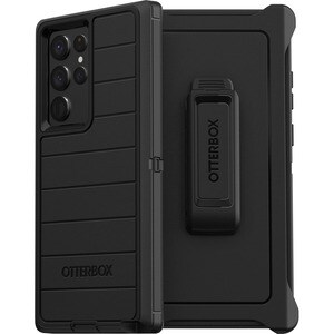 OtterBox Defender Series Pro Rugged Carrying Case (Holster) Samsung Galaxy S22 Ultra Smartphone - Black - Lint Resistant P