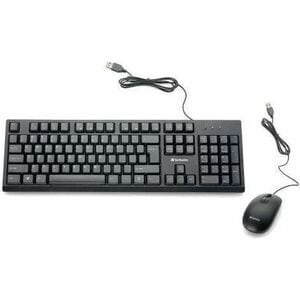 Verbatim Wired Keyboard and Mouse - USB Cable Keyboard - USB Mouse - 1000 dpi - Multimedia Hot Key(s) - Symmetrical - Comp