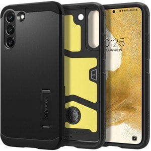 Spigen Tough Armor Case for Samsung Galaxy S22 Smartphone - Black - OEM - Impact Resistant, Drop Resistant - Foam, Thermop