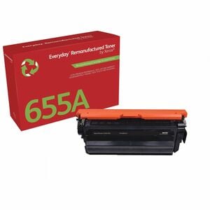 Xerox Everyday Standard Yield Laser Toner Cartridge 655A (CF450A) - Black - 1 / Pack - 12500