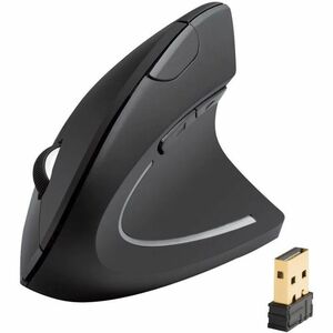 ANKER 2.4G Wireless Vertical Ergonomic Optical Mouse - Optical - Wireless - Radio Frequency - 2.40 GHz - Black - USB Type 