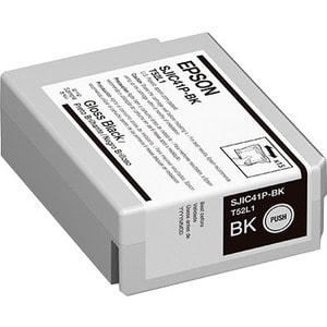 Epson SJIC41P-BK Original Inkjet Ink Cartridge - Blister Pack - Gloss Black - 1 Pack - 50 mL