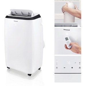 Honeywell HM2CESAWK8 Portable Air Conditioner - 11000 BTU - 500 Sq. Ft. Coverage - Dehumidifier - Remote Control - White