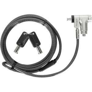 Targus DEFCON ASP95MKGLX-25 Cable Lock For Notebook, Docking Station, Monitor - 1.98 m Cable - Patented T-bar/Master Keyed