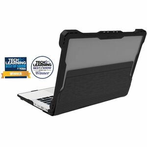 MAXCases Extreme Shell-S for HP x360 EE G4/G3 Chromebook 2:1 Convertible 11.6" (Black/Clear) - For HP Chromebook - Texture