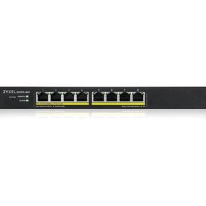 GS1915-8EP Smart Managed PoE+ Layer2 NebulaFlex Switch 8-port GbE PoE+, 60 Watt 802.3at, Smart Switch, NebulaFlex, desktop