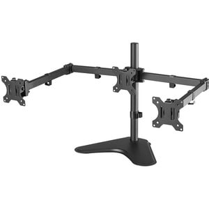 Neomounts Desk Mount for Monitor - Black - Height Adjustable - 3 Display(s) Supported - 33 cm to 68.6 cm (27") Screen Supp