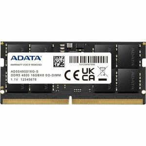 Adata 16GB DDR5 SDRAM Memory Module - For Notebook - 16 GB (1 x 16GB) - DDR5-4800/PC5-38400 DDR5 SDRAM - 4800 MHz - 1.10 V