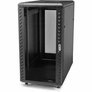 StarTech.com 4-Post 18U Server Rack Cabinet, 19" Data Rack Cabinet for Computer / IT Equipment, Home Network Rack, Half He