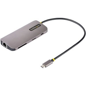 StarTech.com USB C Multiport Adapter, 4K 60Hz HDMI HDR10 Video, 3 Port 5Gbps USB-A Hub, 100W PD Pass-Through, GbE, SD/Micr