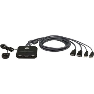 ATEN CS22HF KVM Switchbox - 2 Computer(s) - 1 Local User(s) - 1920 x 1200 - 4 x USB - 3 x HDMI - Desktop