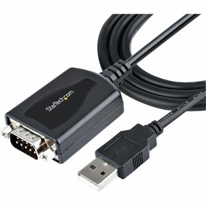 StarTech.com Cable de 91cm USB a Serial con Retención de Puerto COM, Conversor DB9 RS232 Macho a USB, Adaptador USB a Serial, Win/Mac - 1 x 4-pin USB 2.0 Type A - Male
