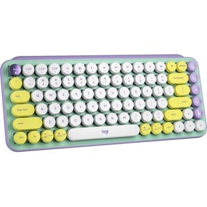 Logitech POP Keys Keyboard - Wireless Connectivity - Bluetooth - 5.1 - 32.81 ft - 4 Hot Key(s) - Emoji Hot Key(s) - Chrome