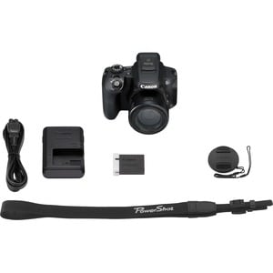 Canon PowerShot SX70 HS 20,3 Megapixel Bridge-Kamera - Schwarz - 1/2,3"-Sensor - Autofokus - 7,5 cm (3 Zoll) LCD-Anzeige -
