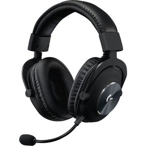 Logitech G PRO X 有线 头戴式 立体声 游戏用头戴式耳机 - 黑 - 双声道 - 头戴护耳式 - 35 欧姆 - 20 Hz 到 20 kHz - 200 cm 线缆 - 心形麦克风, 单向, 驻极体, 降噪 麦克风